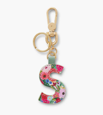 Garden Party Monogram Keyring | S