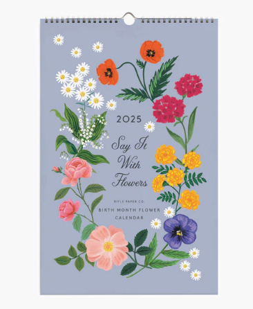 2025 Say It With Flowers Wall Calendar