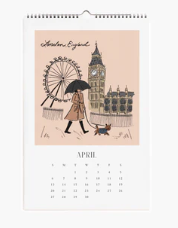 2025 Travel Sketchbook Wall Calendar