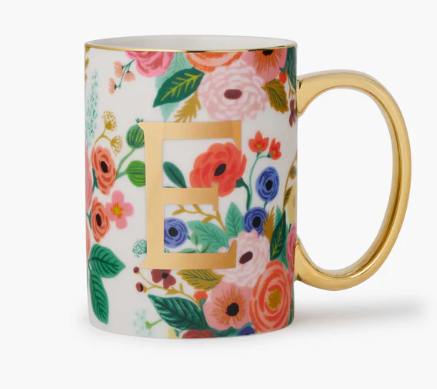 Garden Party Monogram Mug | E