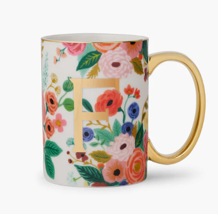 Garden Party Monogram Mug | F