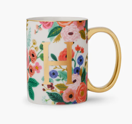 Garden Party Monogram Mug | H