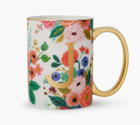 Garden Party Monogram Mug | J