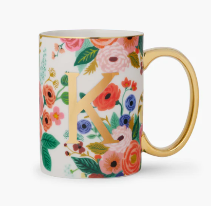 Garden Party Monogram Mug | K