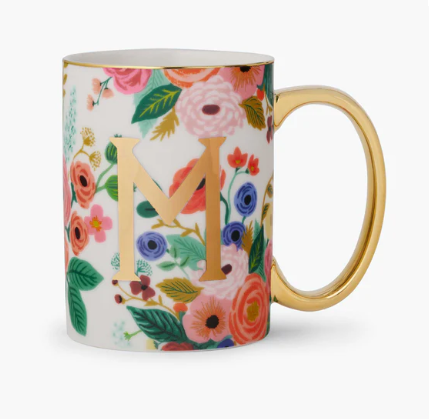 Garden Party Monogram Mug | M