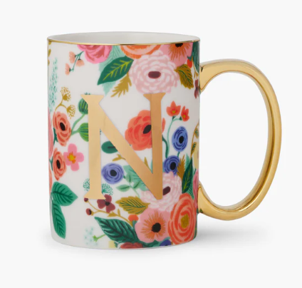 Garden Party Monogram Mug | N