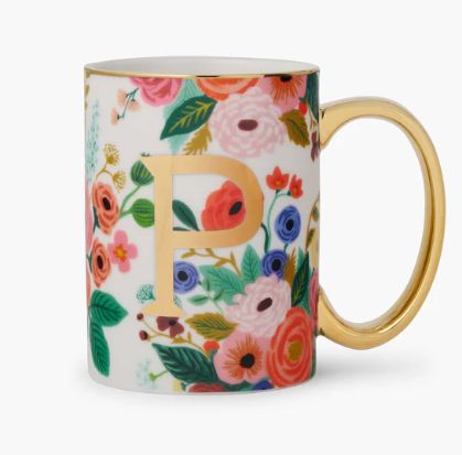 Garden Party Monogram Mug | P