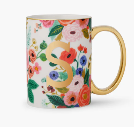 Garden Party Monogram Mug | S