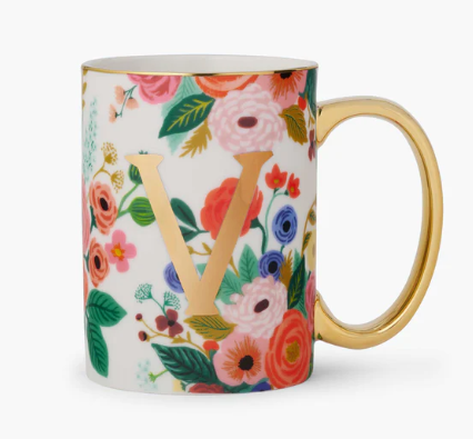 Garden Party Monogram Mug | V