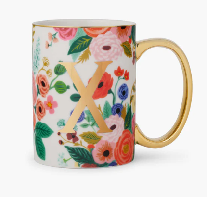 Garden Party Monogram Mug | X