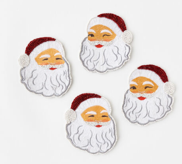 Beaded Santa Coaster