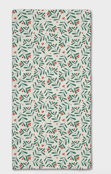 Geometry Tea Towel | Merry Berry Cherry in Red