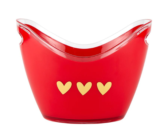 Hearts  Red Beverage Bucket