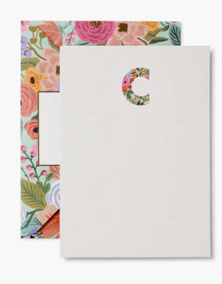 Garden Party Monogram Notecards | C