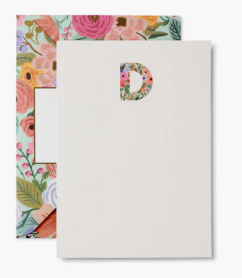 Garden Party Monogram Notecards | D