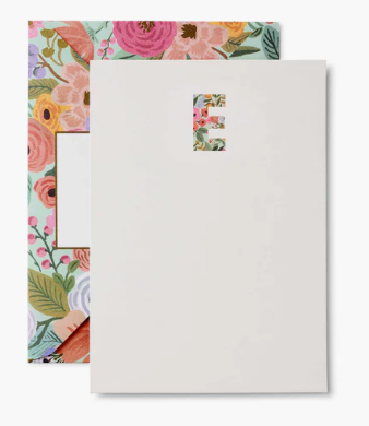 Garden Party Monogram Notecards | E