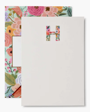Garden Party Monogram Notecards | H