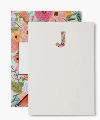 Garden Party Monogram Notecards | J