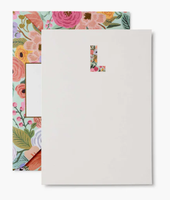 Garden Party Monogram Notecards | L