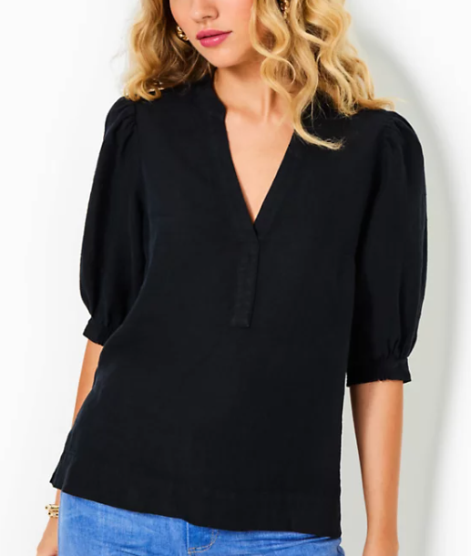 Mialeigh Linen Top | Nour x Noir