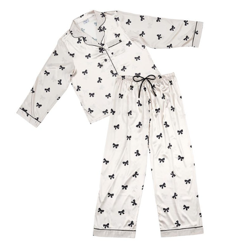 Black Bows Long Sleeve Pajamas
