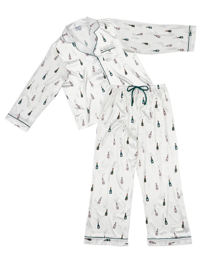 Champagne Bottles Long Sleeve Pajamas