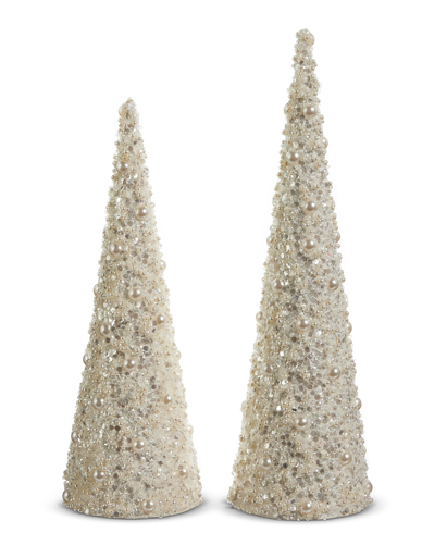 17" Pearl Cone Tree