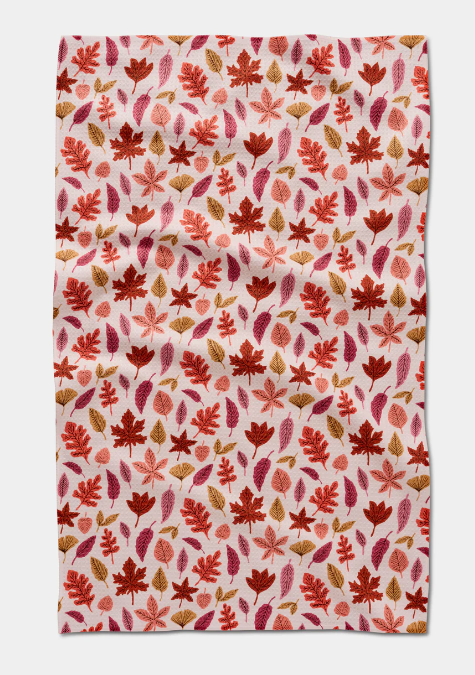 Geometry Tea Towel | Fall Leaves