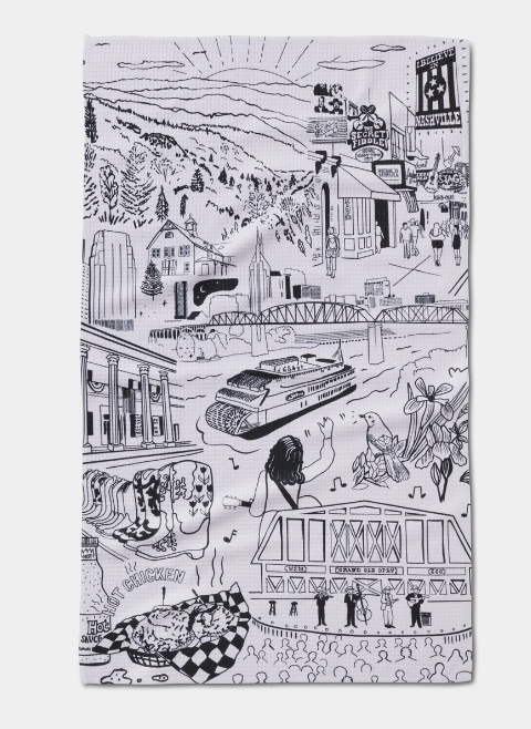 Geometry Tea Towel | Nashville