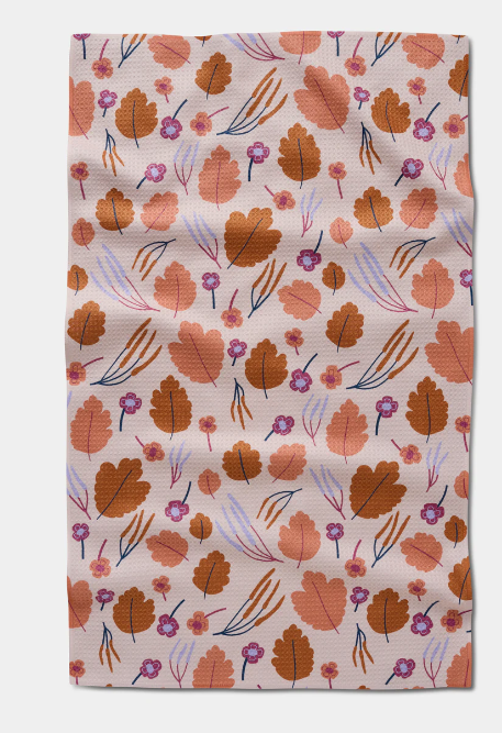 Geometry Tea Towel | Forest Leaves