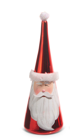 10" Painted Cone Santa