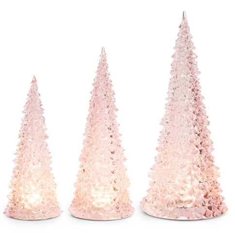 15" Lighted Pink Tree | Large