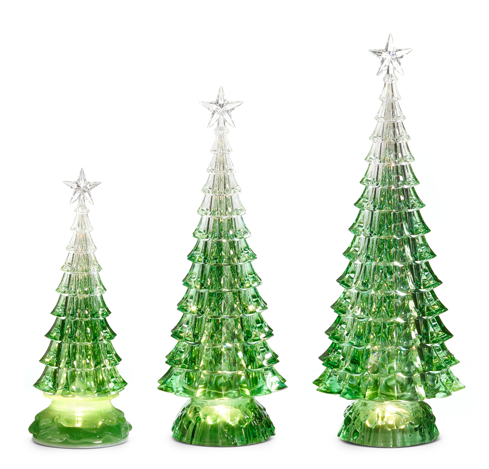 10" Lighted Green Tree | Small