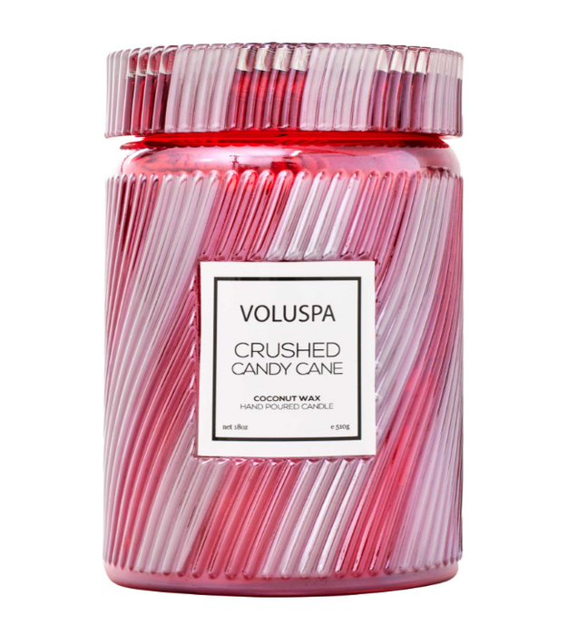 Crushed Candy Cane Voluspa Candle | Large Jar