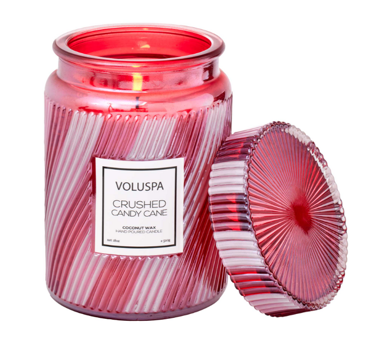 Crushed Candy Cane Voluspa Candle | Large Jar