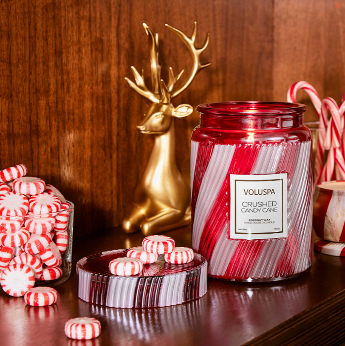 Crushed Candy Cane Voluspa Candle | Large Jar