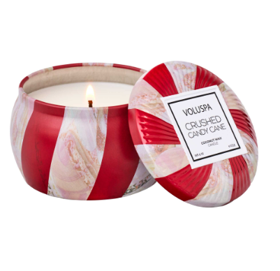 Crushed Candy Cane Voluspa Candle | Mini Tin