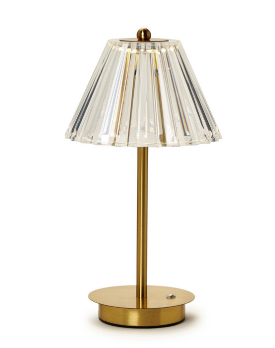LED Cordless Acrylic Clear Shade Table Lamp