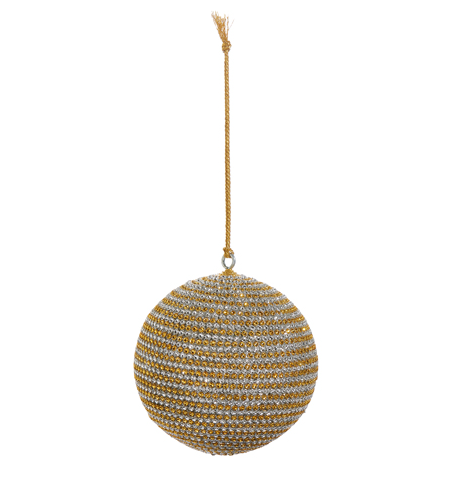 3.75" Gold Rhinestone Ornament