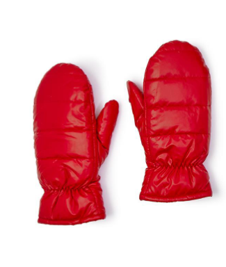 Red Puffer Mittens