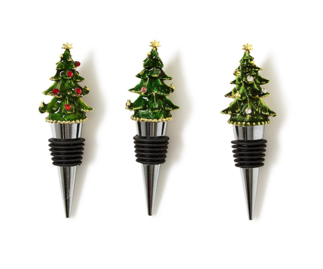 Jeweled Christmas Tree Bottle Topper
