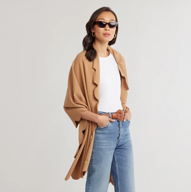 Five Mile Scarf in Terry Fleece | Camel