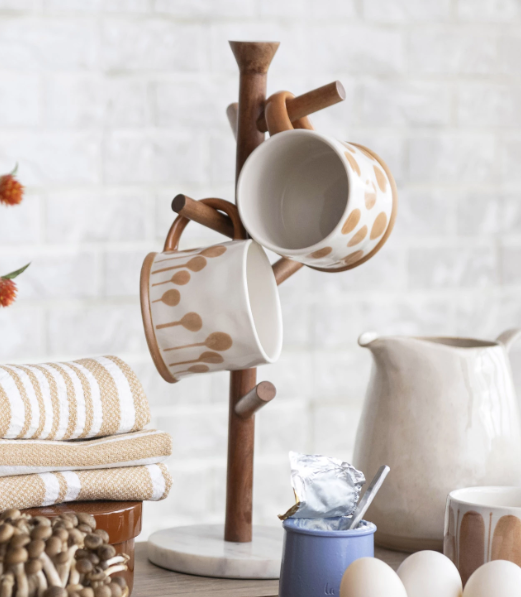 Mango and Marble Mug Rack