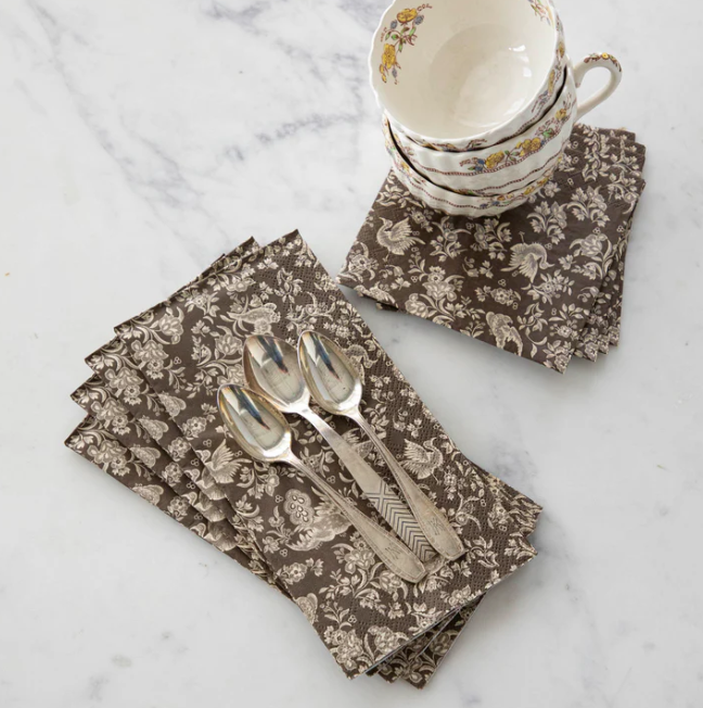 Brown Regal Peacock Guest Towel