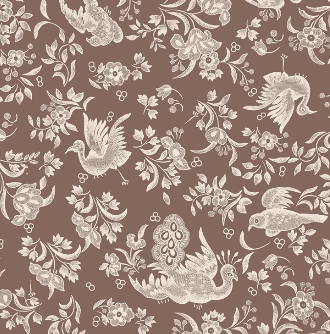 Brown Regal Peacock Cocktail Napkin
