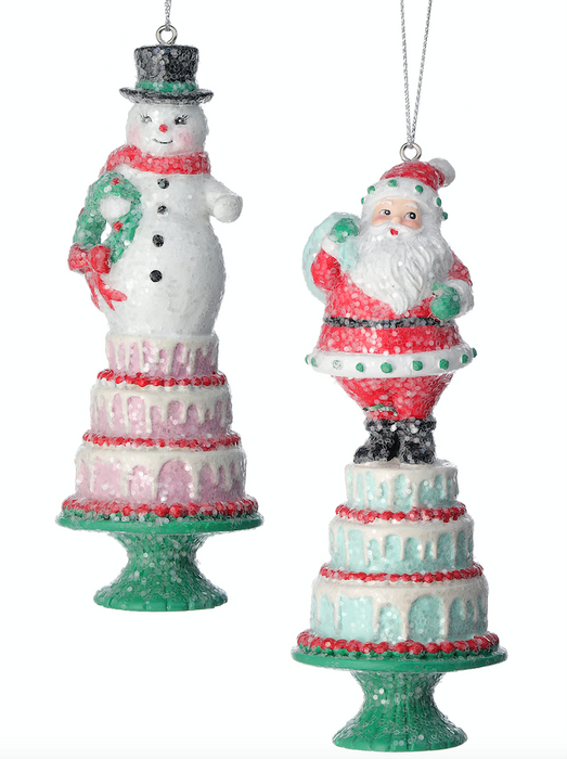 5.5" Snowman on Cake Ornament