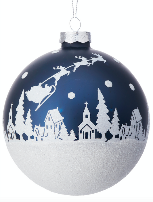 4" Santa in Flight Ornament