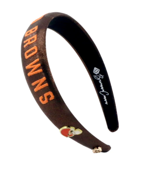 Cle Browns Thin Embroidered Headband