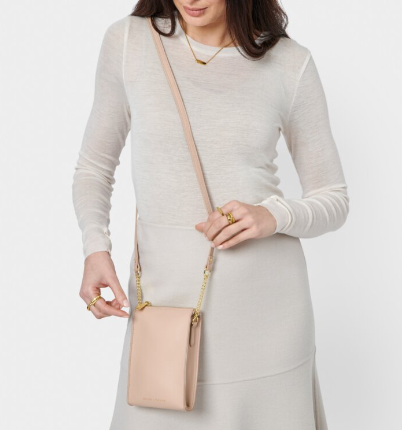 Zana Slim Crossbody Bag | Nude Pink
