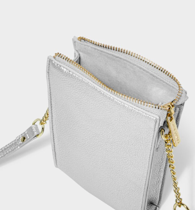 Zana Slim Crossbody Bag | Silver